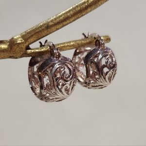 Sterling Silver Small Round Hugging Earrings